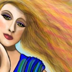 Gemini art print close up