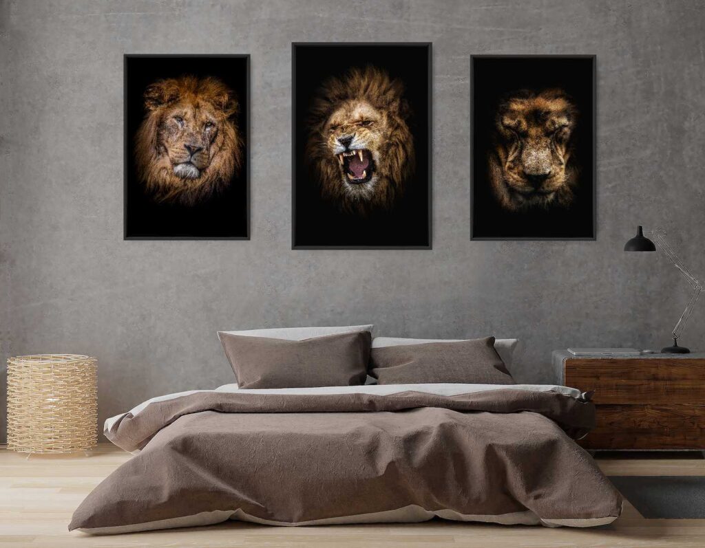 Three Lions Printable Artworks by Michael Paul Bennett