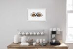 Two Hedgehogs with clover in kitchen