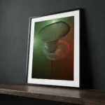 Trumpet in the Fog printable art in black frame