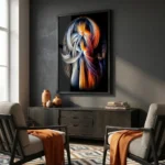 Tortured Soul art print on modern living room wall