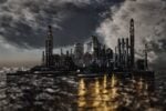 Living in a flooded world global warming art