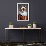 Siamese Cat Renaissance style fun cat print