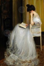 Mujer leyendo Remastered Wall Art
