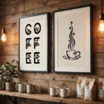 Coffee Art Prints in coffee bar
