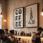 Coffee Bar minimalist art set