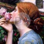 John William Waterhouse The Soul of the Rose Remastered print close up