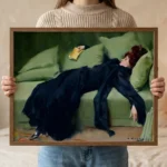 Woman holding Jove Decadent Art Print
