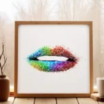 Pride Lips by Seeress in brown frame
