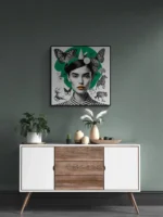 Safari woman printable wall art