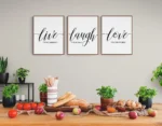 Live Laugh Love Typographic Artwork