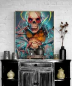 Printable Art Gothic Skull No 19