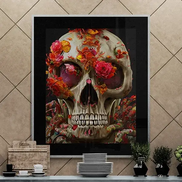 Latest Collection of Printable Art Colour Splash Skulls by Duncan Young