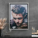 James Dean Digitally Remastered wall art in silver frame