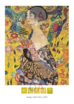 Klimt Lady with fan printable artwork
