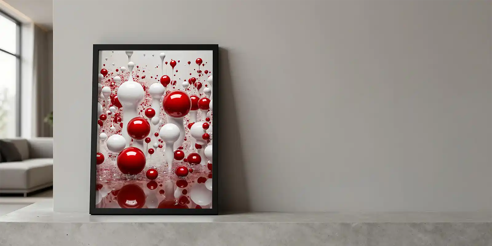 Red and White Wall Art by Duncan Young