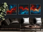 Cosmic Fluid Wall Art Set 1
