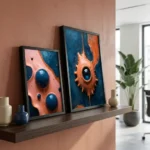 Earthy Shades Flow Abstracts by Duncan Young in office