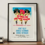Singin in the Rain Print in A3 Frame on Cabinet