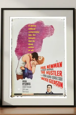 The Hustler Movie Poster Art Print in Frame