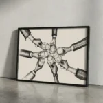 Cheers Art print leaning on wall