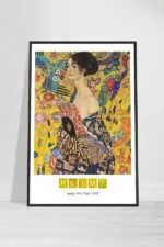 Lady with Fan premium framed print
