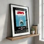 Jaws poster on white wall