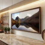 Buttermere Reflections print above counter top