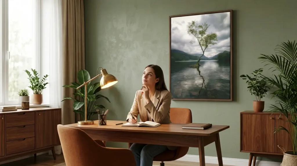 Lone Tree of Llyn Padarn print in study