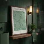 William Morris Apple print in bathroom