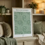 William Morris Apple print in living room