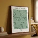 William Morris Apple print in yellow bedroom