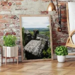 Brimham Rocks overlooking Yorkshire framed