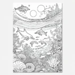 Coral Reef colouring in sheet