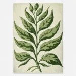 Green on white botanical 2 printable artwork