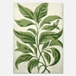 Green on white botanical 4 printable artwork