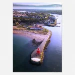 Herd Groyne Lighthouse aerial view printable artwork