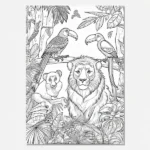 Rainforest colouring in sheet