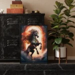 Stallion 1 by Michael Paul Bennett Framed poster on ground