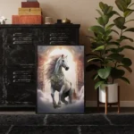 Stallion 2 by Michael Paul Bennett Framed poster on ground