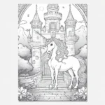 Unicorn castle printable artwork