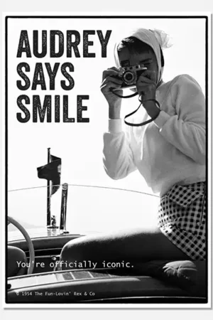 Audrey says smile printable poster