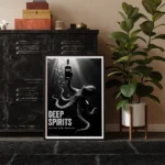 Deep Spirits printable poster in frame
