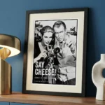 Grace and Jimmy Print on Blue Wall