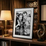 Grace and Jimmy print in home movie room
