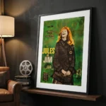 Jules and Jim printable poster on black wall