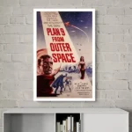Plan 9 from outer space hung on wall