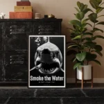 Smoke the water printable poster in frame