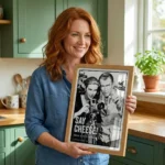 Woman holding Grace and Jimmy Print