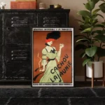 Cachou Lajaunie printable vintage poster in frame
